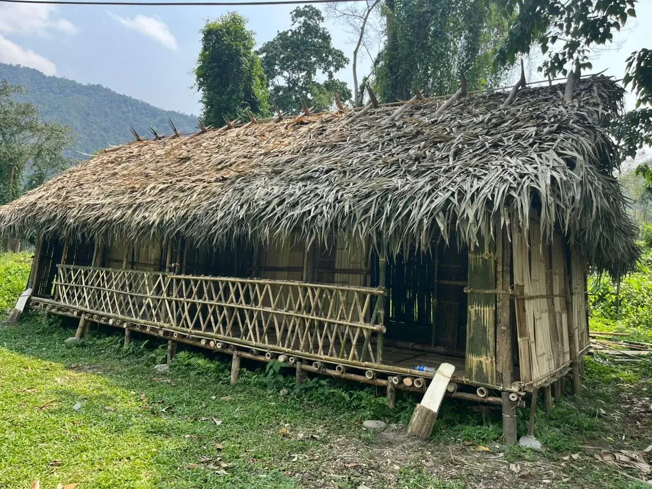 Bamboo huts near the lodge